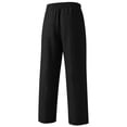 thumbnail image 6 of Wide Leg Linen Blend Pants for Girls Summer Loose Beach Pants Lightweight Straight Leg Trousers Blue 12-13 Years, 6 of 6
