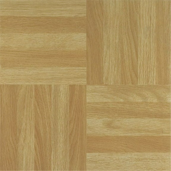 HomeStock Modern Marvel Adhesive 12-Inch Vinyl Floor Tiles, 20 Tiles - 12" x 12", Four Finger Square Parquet Pattern - Peel & Stick, DIY Flooring for Kitchen, Dining Room, Bedrooms & Bathrooms