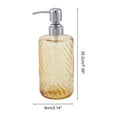 thumbnail image 4 of Unique Bargains 1 Pc Elegant Twill Pattern Soap Pump Dispenser for Bathroom 16.9oz Orange Silver Tone, 4 of 6