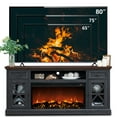 thumbnail image 6 of SinCiDo Farmhouse Fireplace TV Stand 75 Inch, Electric Fireplace TV Stand Up to 80 Inch TVs, Entertainment Center with Fireplace for Living Room, 6 of 7