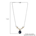 thumbnail image 6 of Shop LC Platinum Gold 18K Yellow Gold Ion Plated Lapis Lazuli Necklace for Women Jewelry Gifts for Women Size 18" Ct. 15.25 Birthday Gifts for Women, 6 of 9