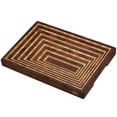 thumbnail image 2 of Spiral Mahogany & Maple Wood End Grain Handmade Cutting Board, 2 of 7