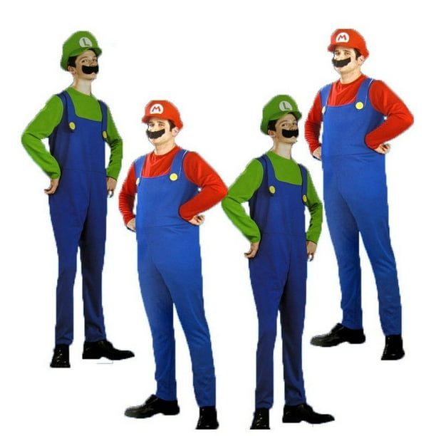 Femme Super Mario Bros Luigi Workmen Jupe Version Costume Adulte