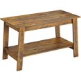 thumbnail image 1 of Table Basse Industrielle à 2 Niveaux, Table d'Appoint Étroite de 31,5 Pouces avec Rangement et Fini Rustique pour Salon et Chambre., 1 of 8