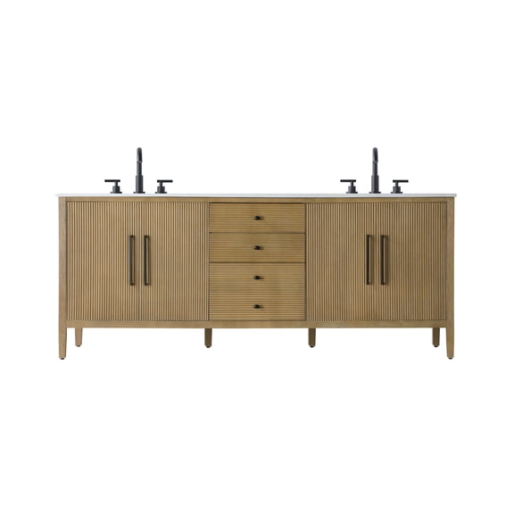 Elegant Lighting Vf29684d Blakely 84" Free Standing Double Basin Vanity Set - Wood