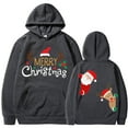 thumbnail image 1 of Bmisegm Sweat à Capuche Imprimé Lettre du Père Noël pour Femmes, Col à Revers, Plus Design Ample, Chandail en Molleton Décontracté pour Femmes GY1 TTG, 1 of 3