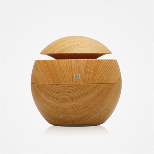 Humidificateur à ultrasons diffuseur d'huiles essentielles purificateur d'air de brouillard frais 130 ml Mini humidificateur d'arôme silencieux portable veilleuse avec 6 couleurs (95 * 95 * 100)