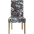 thumbnail image 2 of RYLABLUE Pattern Funny Stretch Chair Cover Protector Seat Slipcover for Dining Room Hotel Wedding Party Set of 4, 2 of 5