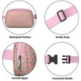 thumbnail image 5 of Pink Christmas Tree Pattern Cute Fanny Packs for Women,Travel Waterproof Crossbody Fanny Bags Waist Purse for Women Anti Theft Adjustable Strap for Running Travel Cycling, 5 of 6