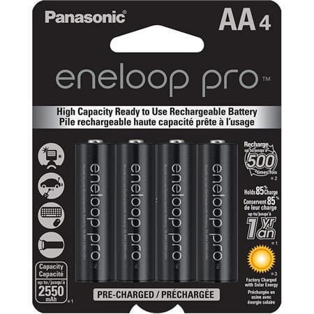Panasonic eneloop pro AA Pre-Charged Rechargeable Batteries - 4 Pack