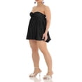 thumbnail image 3 of Robe Tube Sans Manches Dos Nu Sans Bretelles Plissée Découpée Mini Robe de Bal Torsadée devant Évasée, 3 of 7