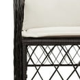 thumbnail image 3 of vidaXL 3 Piece Bistro Set with Cushions Black Poly Rattan, 3 of 4