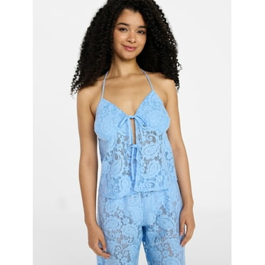 No Boundaries Lace Tank Swim Coverup, Women's XXS-XXL