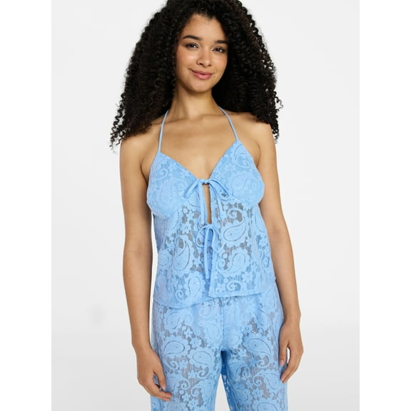 No Boundaries Lace Tank Swim Coverup, Women's XXS-XXL