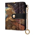 thumbnail image 2 of Small Wallet For Women Bifold Leather Pocket Coin Credit Card Holder With RFID Blocking Golden Armor Angel, 2 of 6