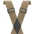 thumbnail image 4 of MOJOGO Mens Suspenders Vintage X-Back Adjustable Elastic Strap Suspenders for Men Heavy Duty with 4 No Slip Clips Beige Free Size, 4 of 5