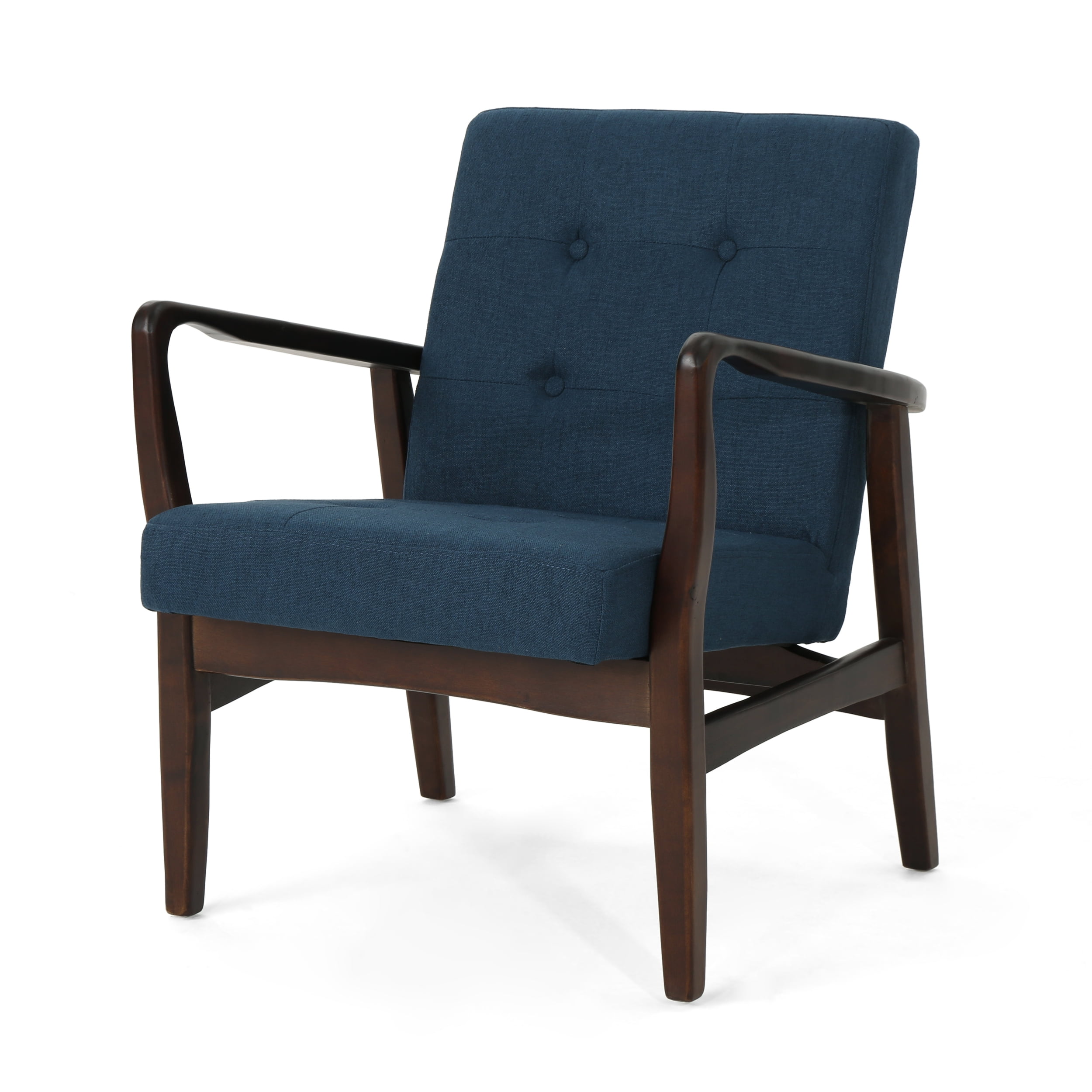Conrad Fabric Club Chair, Navy Blue