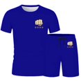 thumbnail image 4 of CONZONE Mens 2 Peice Track Suits Graphic Short Sleeve Workout Tshirt Shorts Sets Breathable Summer Tracksuits, 4 of 4