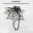 thumbnail image 4 of yingyy Delicate Cobweb Brooch Elegant Women Brooches Unisex Rhinestone Ornament Exquisite Beautiful Spider-web Chain Pin, 4 of 6