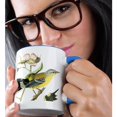 thumbnail image 2 of 3drose, Large Yellow Bird Animal Art, 15oz Two-tone Blue Mug, 2 of 6