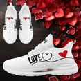 thumbnail image 3 of Coolcustomize Men's Wide Fit LOVE Heart Sneakers | Fashion Casual Running Walking Couple Shoes, Comfort Trainers, Low Top, Cushioned Sole, Lace Closure, Random Printing, Suitable for Valentine's Day, 3 of 10