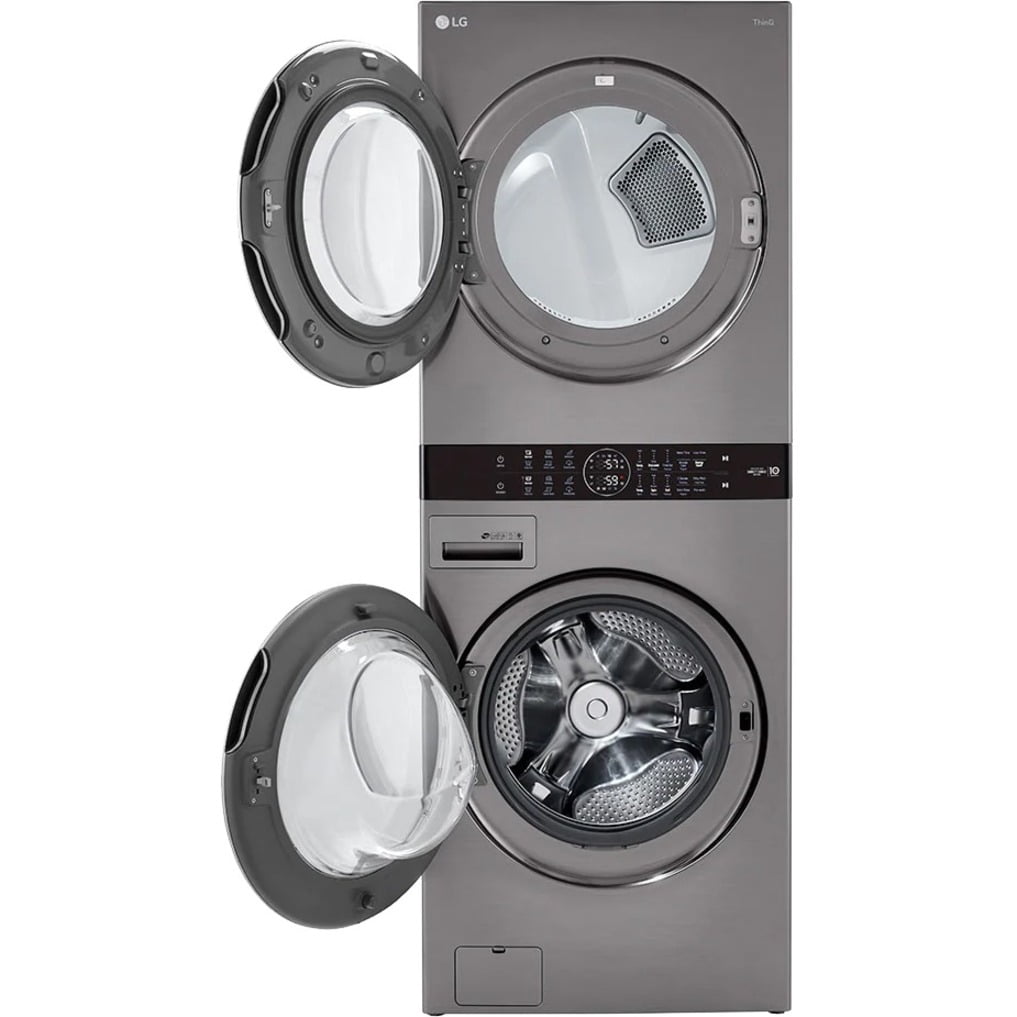 LG WKE100HVA 4.7/7.4 Cu. Ft. Smart Front Load WashTower - Graphite Steel