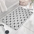thumbnail image 3 of White Butterfly Black Pattern Flannel Non Slip Door Rugs,Washable Door Mats Indoor,Decorative Door Mats,Dirt-Resistant and Absorbent Doormat for Entrance,Bedroom,Kitchen,Bathroom,23.5x16in(60x40cm), 3 of 5