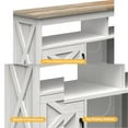 thumbnail image 6 of DWVO Farmhouse TV Stand for 65 inch with Power Outlet, Wood TV Table Media Console with Storage, 6 of 7
