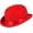 Red, variant on Classic Black Felt Derby Hat Lightweight Bowler Hat Novelty Costume Hat for Party Dress Ups