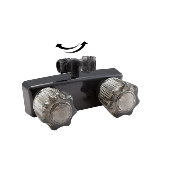 Dura Faucet RV Shower Faucet for Exterior Shower Boxes - Black