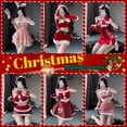 thumbnail image 4 of Vestido de lencería sexy de Navidad, disfraz de conejita dulce, conjunto de mujer conejo, disfraz de cosplay, juego de rol, uniforme, conjunto de actuación en el escenario, 4 of 5