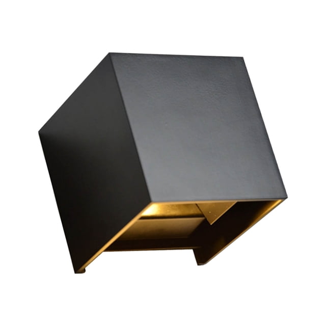 <p>LED Square Up And Down Light, Black LED Wall Light Adjustable Luminous Angle For Living Room</p>