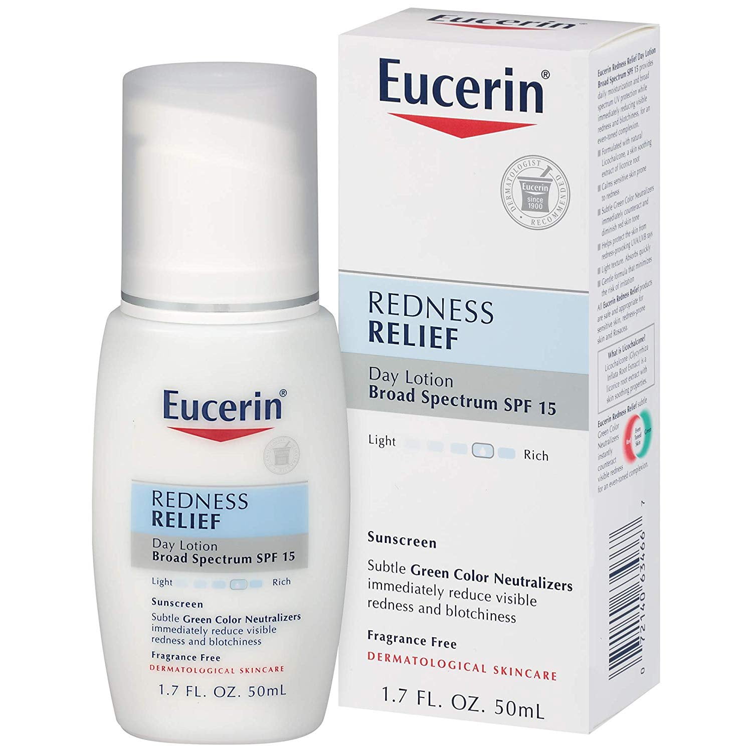 Eucerin Redness Relief Day Broad Spectrum SPF 15 1.7 Fluid Ounce - Walmart.com