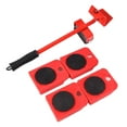 thumbnail image 1 of Herramienta para muebles móviles Elevador de transporte de objetos pesados ​​Rueda móvil Rodillo deslizante 5 ruedas fijas rojas., 1 of 6