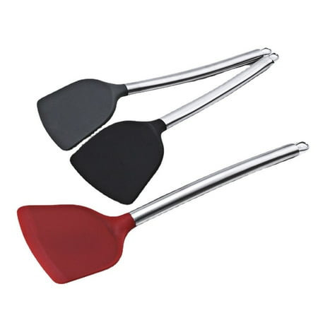 

Stainless Steel Handle Silicone nonstick spatulas High Heat Resistant to 480°F Food Grade Turner BPA Free Spatula for for Fish Eggs Pancakes Wok