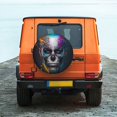 thumbnail image 6 of Honeii Modern Abstract Colorful Skull Print Tire Covers, Waterproof Anti-UV Sun Snow Rain Tire Covers for Trailers, RV, Camper, SUV, Truck-15 inch, 6 of 6