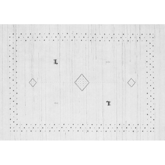 Ahgly Company Indoor Rectangle Solid Gray Modern Area Rugs, 7' x 9'