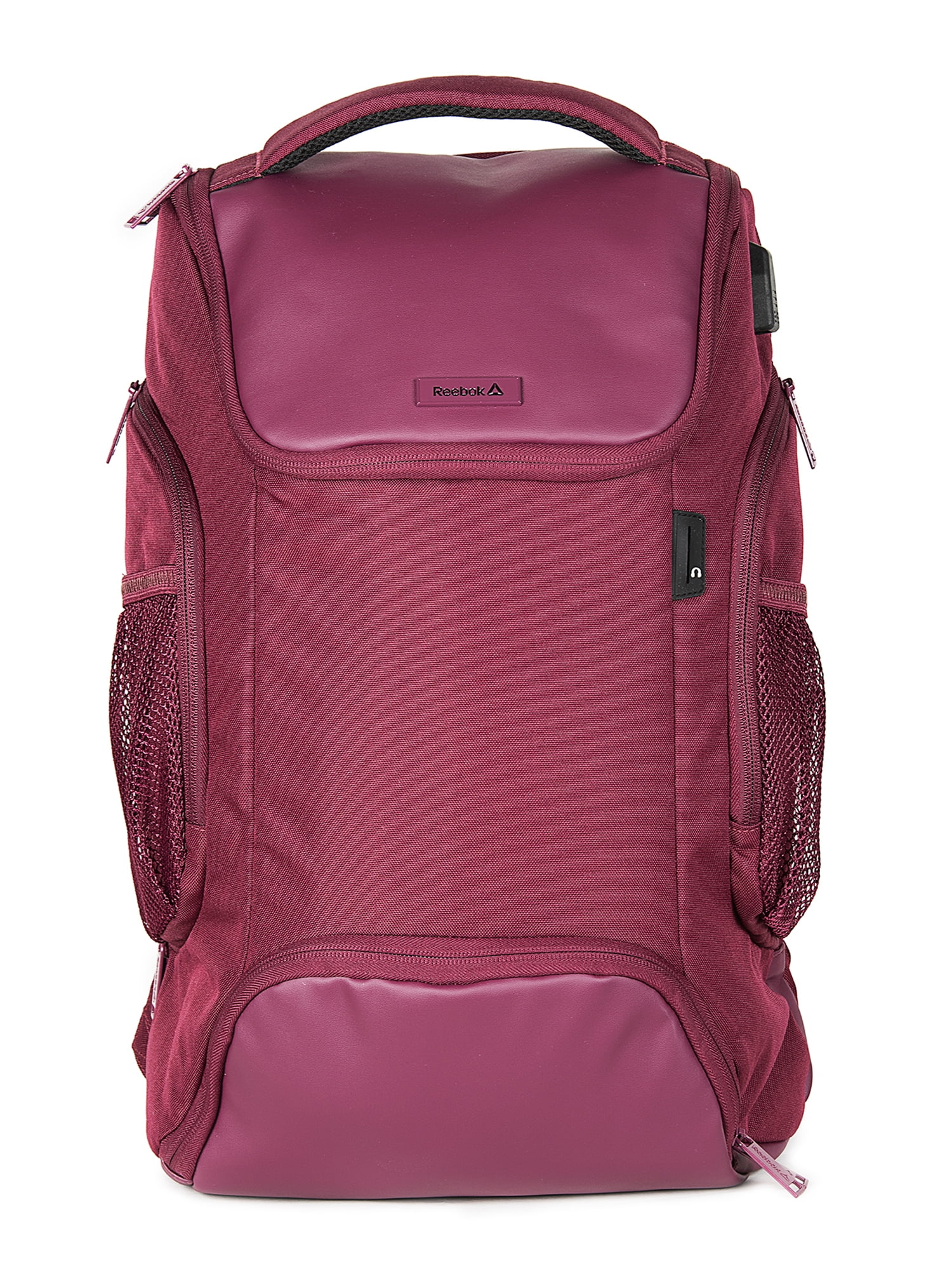 Reebok Unisex Nolan Tech USB Laptop 18" Backpack, Grape Wine
