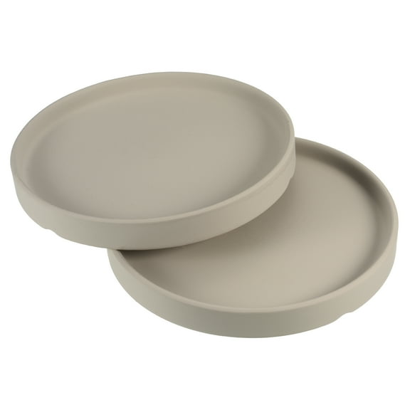 Uxcell 6" Ceramic Round Planter Saucer Flower Pot Drip Tray Coaster, Gray 2 Pack