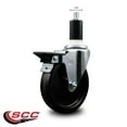thumbnail image 2 of 5 Inch Phenolic Swivel 1-3/8 Inch Expanding Stem Caster with Brake SCC, 2 of 2