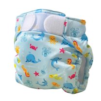 FREDS SWIM ACADEMY Reusable Diapers for Toddlers (20 lb - 35 lb) Essential Baby Swimming Diapers for Boys and Girls at Pool & Beach - Comfortable and Leak-Proof Solution (Blue)