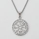thumbnail image 4 of Vegvisir Viking Rune Necklace Stainless Steel For Men Fashion Silver Color Lucky Amulet Round Pendant Jewelry Gift, 4 of 5