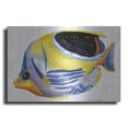 thumbnail image 1 of Luxe Metal Art 'Fish 5 Blue Yellow' by Olga and Alexey Drozdov, Metal Wall Art, 24"x16", 1 of 7