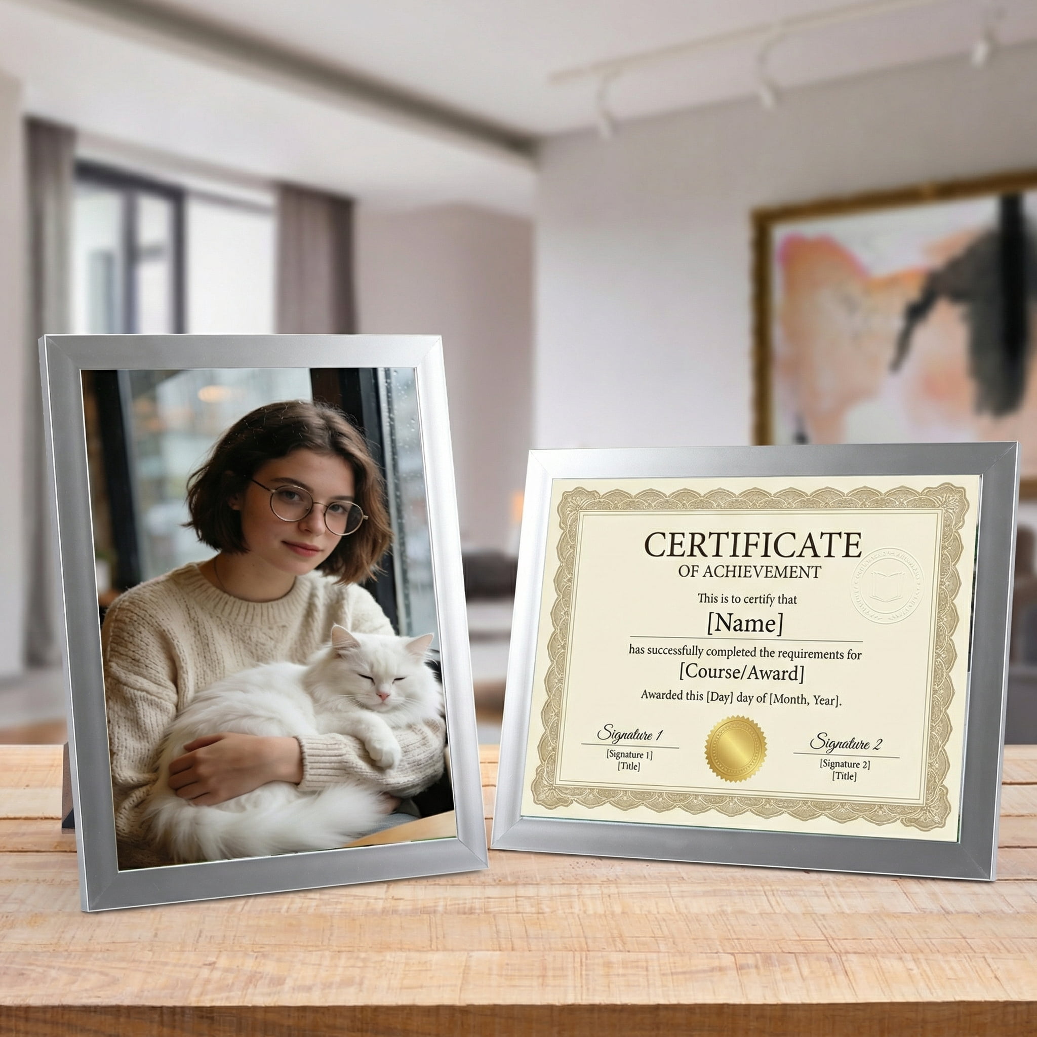 12 Pack 8.5x11 Picture Frame for Wall Mounted and Tabletop Display