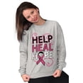 thumbnail image 5 of Help Heal Hope Breast Cancer Aware Women Crewneck Sweatshirt Brisco Brands M, 5 of 6