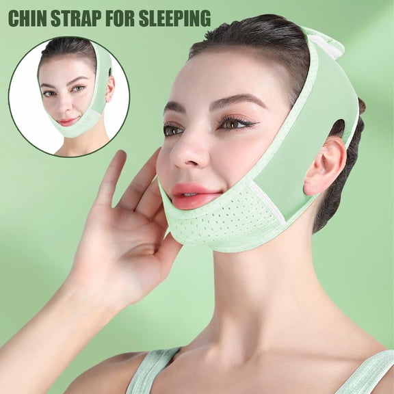 V-face lifting bandage mask, premium facial tightening & contouring strap for double chin reduction, comfortable & breathable elastic design for daily skin firming care