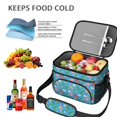 thumbnail image 5 of Dinosaur and Speech Bubble Bright Insulated Lunch Box for Women Men, Medium Leakproof Cooler Bag with Adjustable Strap, 10"x6.7"x8", 5 of 6