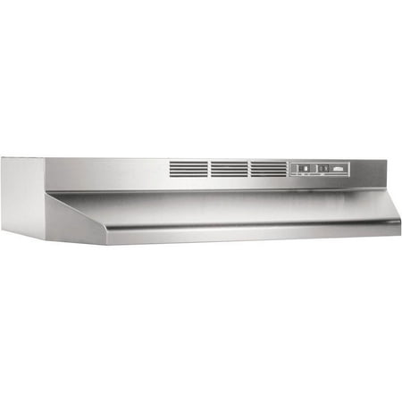 Heated Stainless Steel Range - Broan 24 Inch Stainless Steel ADA Capable Non Ducted Under Cabinet Range Hood