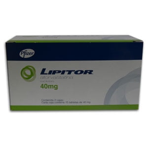 Lipitor 40 mg 2 cajas con 15 tabletas c/u
