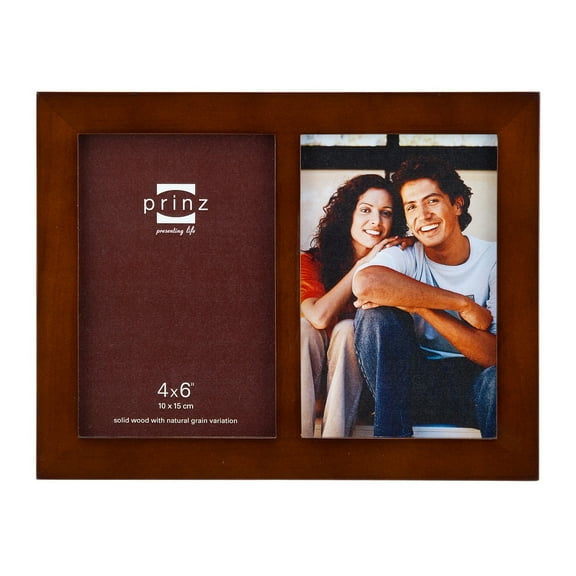 CAROLINA Dark-Walnut Collage displays 2 - 4x6 prints - 4x6